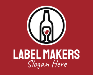 Label - Wine Glass Bottle logo design