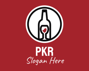 Wine Glass Bottle logo design