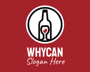 Wine Tasting - Wine Glass Bottle logo design