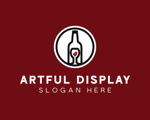 Wine Glass Bottle logo design