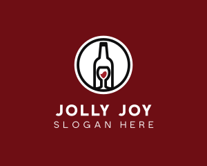 Wine Glass Bottle logo design