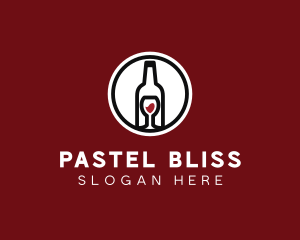 Wine Glass Bottle logo design