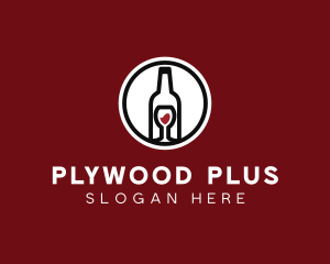 Wine Glass Bottle logo design