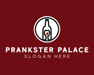 Wine Glass Bottle logo design