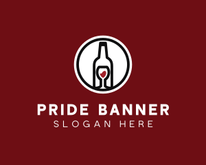 Wine Glass Bottle logo design