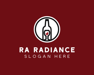 Wine Glass Bottle logo design