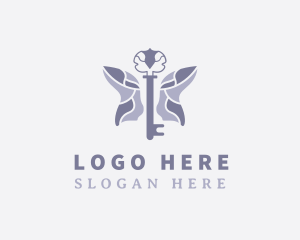 Designer - Luxury Key Butterfly logo design
