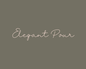 Elegant Script Handwriting logo design