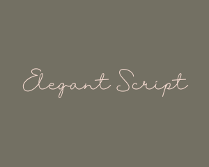 Elegant Script Handwriting logo design