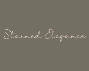 Elegant Script Handwriting logo design