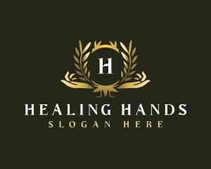 Luxury Hand Wellness logo design