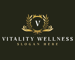 Luxury Hand Wellness logo design