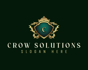 Elegant Crown Crest logo design