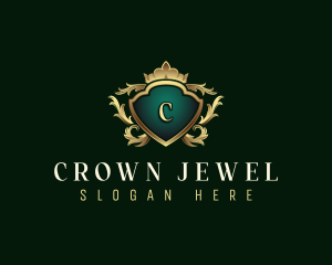 Elegant Crown Crest logo design