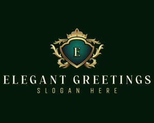 Elegant Crown Crest logo design