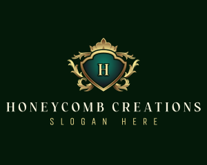 Elegant Crown Crest logo design