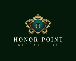 Elegant Crown Crest logo design