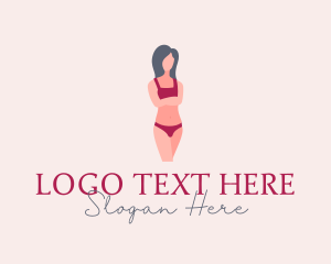 Lingerie - Beautiful Underwear Model logo design
