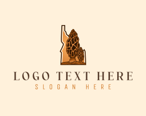 Map - Idaho Morel Mushroom logo design