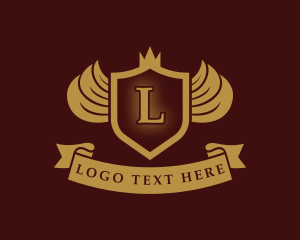 Lawyer - Shield Crest Wings logo design