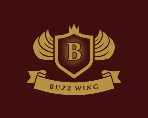 Shield Crest Wings logo design