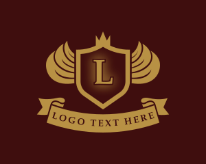 Banner - Shield Crest Wings logo design