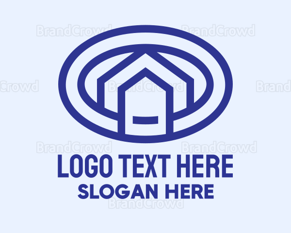 Blue House Ring Real Estate Logo