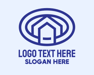 Property - Blue House Ring Real Estate logo design