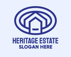 Estate - Blue House Ring Real Estate logo design