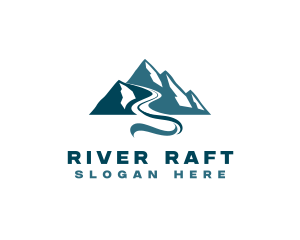 Mountain Nature River logo design