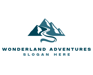 Mountain Nature River logo design