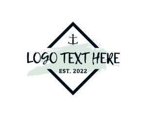 Texture - Anchor Badge Diamond logo design