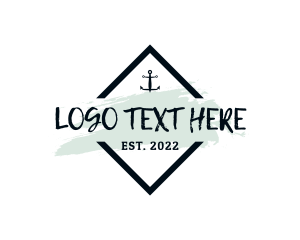 Ship - Anchor Badge Diamond logo design