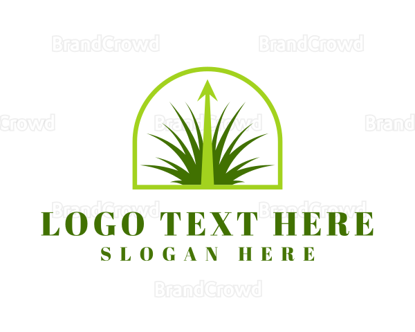Lawn Grass Growth Logo