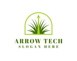 Lawn Grass Growth logo design