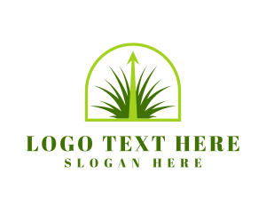 Arrow - Lawn Grass Growth logo design