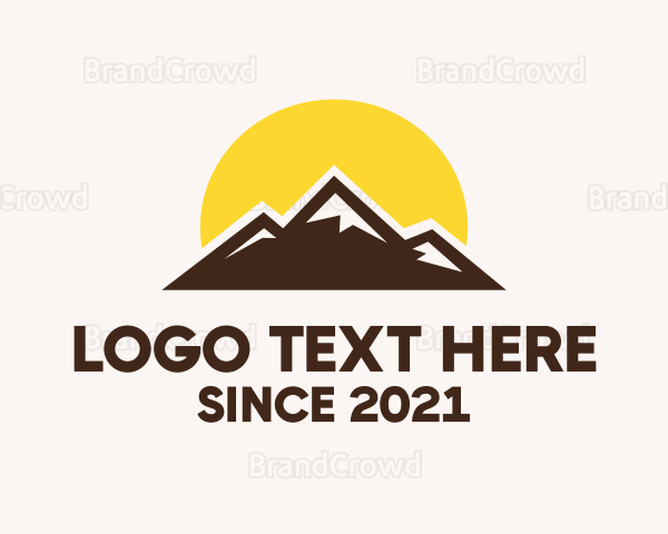 Mountain Sunset Travel Logo