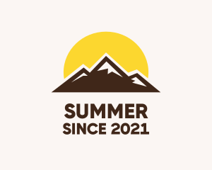 Mountain Sunset Travel logo design