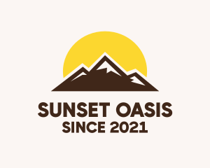 Mountain Sunset Travel logo design