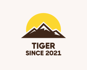Hills - Mountain Sunset Travel logo design