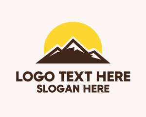 Mountain Sunset Travel Logo