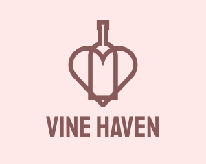 Wine Bar - Heart Wine Bar logo design