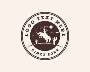 Western - Cowboy Horse Rodeo logo design