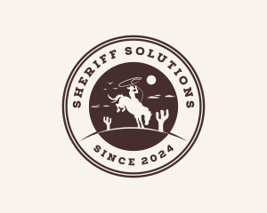 Cowboy Horse Rodeo logo design