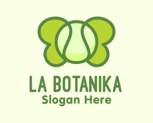 Green - Green Tennis Butterfly logo design