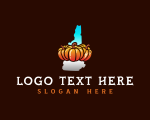 Map - New Hampshire Pumpkin logo design