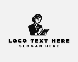 Suit - Woman Consultant Manager logo design