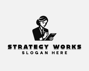 Woman Consultant Manager logo design