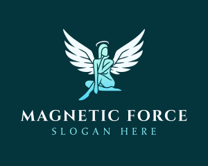 Female Angel Wings logo design