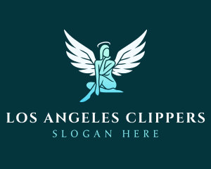 Female Angel Wings logo design